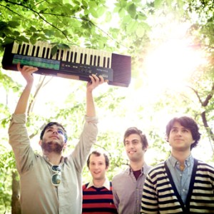 Rostam Batmanglij, Chris Baio, Christopher Tomson, and Ezra Koenig of Vampire Weekend